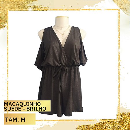 Macaquinho Suede com Brilho
