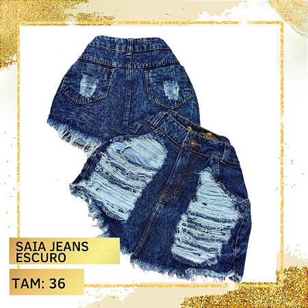 Saia Jeans escuro