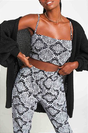 Top estampa bandana PRETO