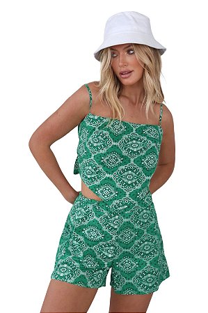 Short Estampa Bandana Verde