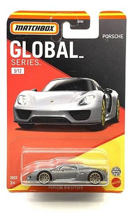 2022 Matchbox Global Series Porsche 918 Spyder (cinza) 5/12