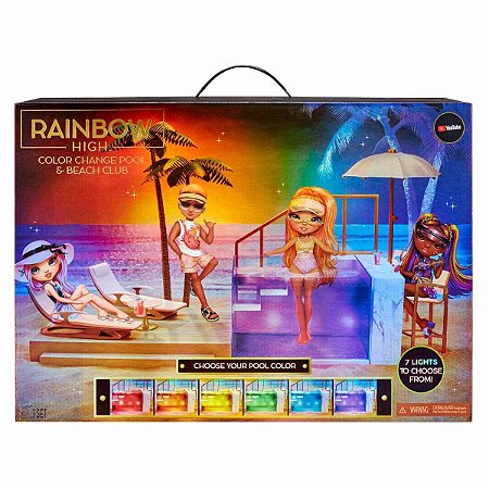 Piscina e Praia Boneca Rainbow High | Pacific Coast - Color Change