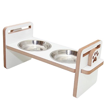 Comedouro Pet Patinha - Branco