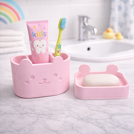 KIT PORTA-ESCOVA + SABONETEIRA URSINHO