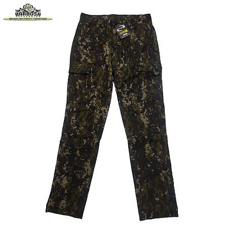 Calça Tática Fox Boy Hunter Rip Stop 6 Bolsos Digitalizado