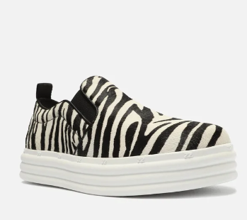 T nis Slip On Arezzo Animal Print Flatform Zebra DIDELLE