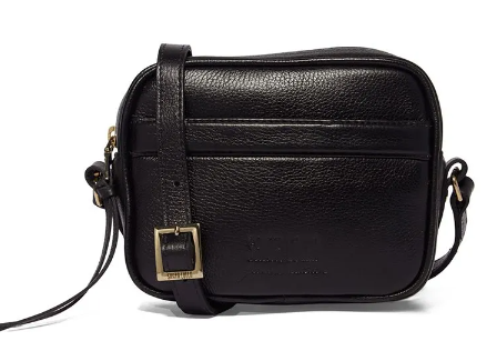 Bolsa Santa Lolla Transversal Preta Couro Pequena