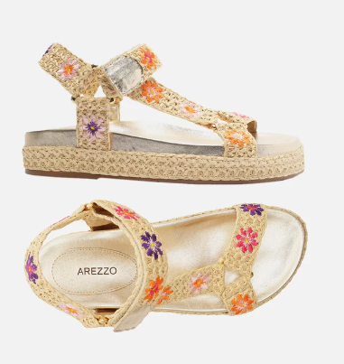 Sand lia Papete Arezzo Cru Croch Flatform Flores DIDELLE