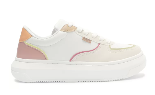 Tênis Anacapri Branco Detalhes Multicolor Bold