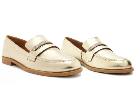 Mocassim Anacapri Dourado Pala Glam