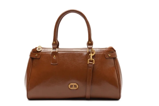 Bolsa Tote Média Estruturada Glow Marrom