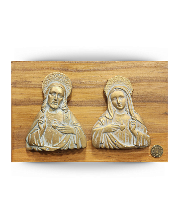 Quadro Sagrado Coração de Jesus e Imaculado Coração de Maria