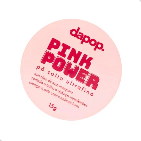 Pó Solto Ultrafino Pink Power Tom Rosado Controle Oleosidade Brilho Longa Duração