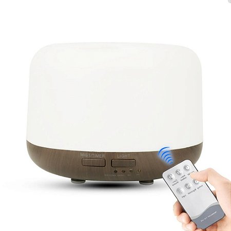 Umidificador De Ar Difusor De Aromas Ultrassônico Com Timer Iluminação Led 7 Cores Desligamento Automático Silencioso Aromaterapia Controle De Névoa Para Casa Quarto E Escritório