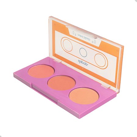 Paleta De Blush 3x1 Acabamento Natural Alta Pigmentação Longa Duração