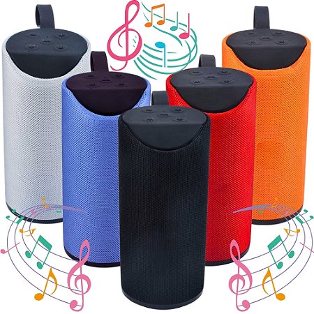 Caixinha De Som Portátil Bluetooth Usb Rádio Fm Entrada Auxiliar Microsd 10w Ideal Churrasco Praia