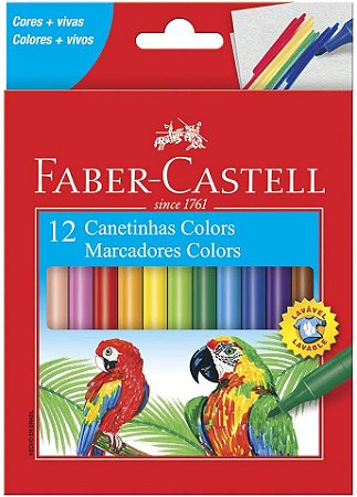 CANETINHA HIDROGRAFICA C/12 CORES FABER-CASTEL
