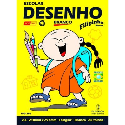 BLOCO DESENHO BRANCO A4 140g 20FLS FILIPERSON