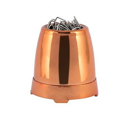 PORTA CLIPS METALIZADO COBRE WALEU