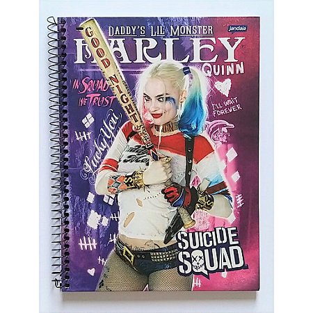 CADERNO UNIVERSITARIO SUICIDE SQUAD 1 MATÉRIA 96F JANDAIA
