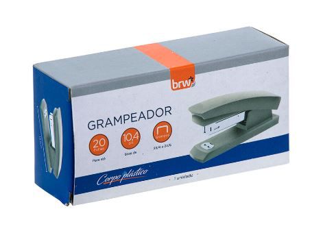 GRAMPEADOR PLÁSTICO PARA 20FLS CINZA