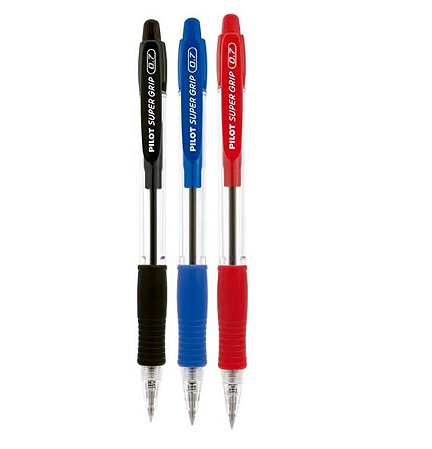 CANETA ESF. SUPER GRIP RETRÁTIL 0.7