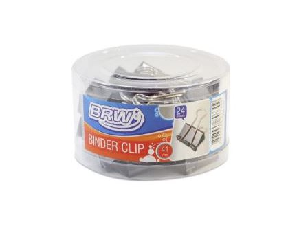 CLIPES PARA PAPEL BINDER 40MM  PRETO C/ 24 UND BRW