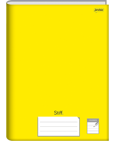 CADERNO BROCHURA 1/4 CALIGRAFIA 96FLS STIFF AMARELO JANDAIA