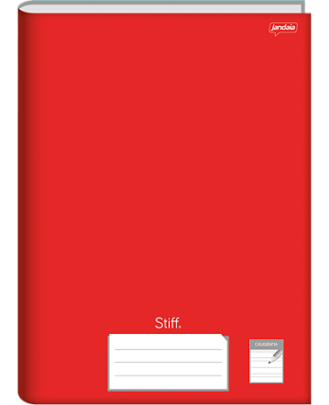 CADERNO BROCHURA 1/4 CALIGRAFIA 96FLS STIFF VERMELHO  JANDAIA