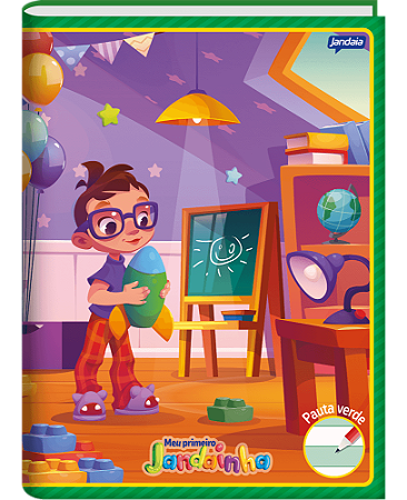CADERNO BROCHURA 190X248MM PAUTA VERDE  40FLS  JANDAIA