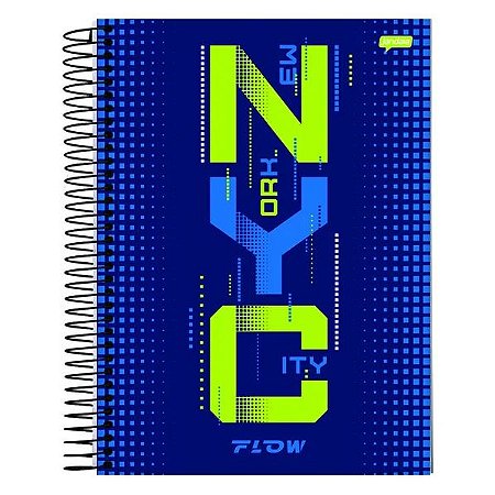 CADERNO UNIVERSÍTÁRIO 10 MATÉRIAS 160FLS FLOW  JANDAIA