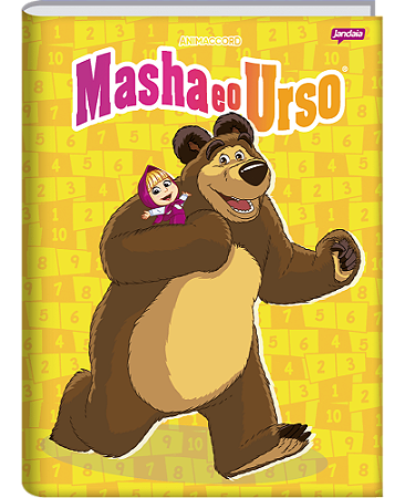 CADERNO BROCHURA 1/4 80FLS MASHA E O URSO  JANDAIA