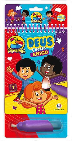 LIVRO AQUABOOK DEUS É O NOSSO AMIGO 3 PALAVRINHAS