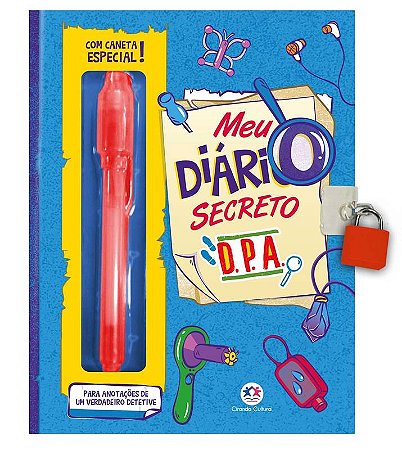 DIÁRIO SECRETO DE MISTÉRIO DPA COM CANETA INVISÍVEL