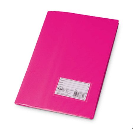 PASTA CATALOGO PVC COM VISOR 50 ENV ROSA POLIBRAS