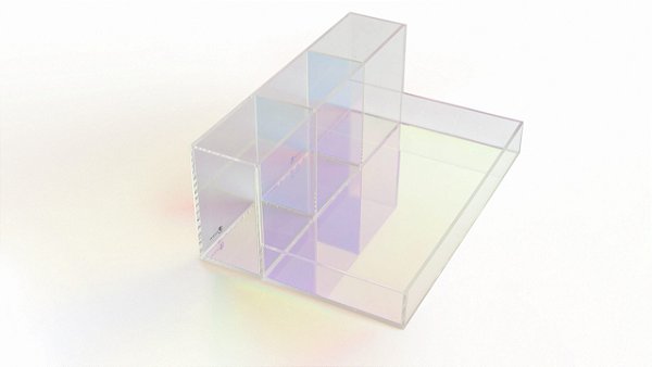 ORGANIZADOR DE MESA 3 COMPARTIMENTO HOLOGRAFICO