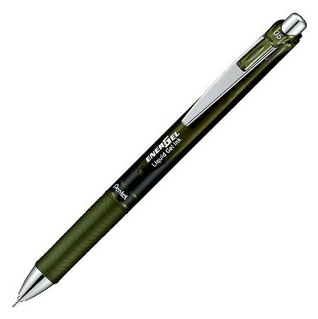 CANETA ENERGEL BLACK OLIVA  0.5 PENTEL