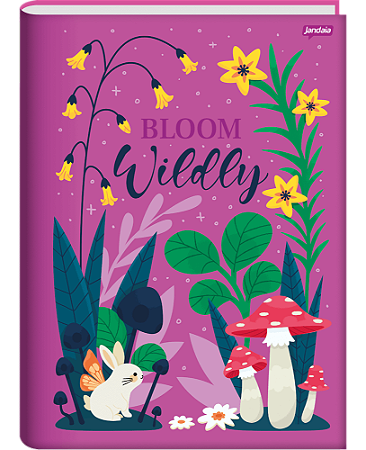CADERNO BROCHURA 1/4 80FLS BLOOM JANDAIA