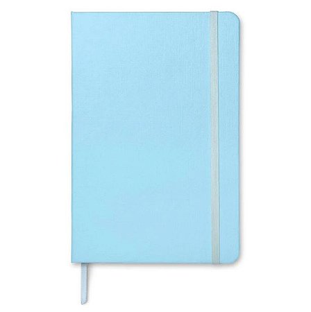 CADERNO COSTURADO C/PAUTA A5 AZUL CLARO 96FLS