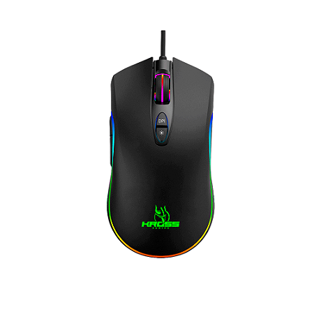 MOUSE GAMER C/FIO KROSS GUNGNIR, USB, 4800 DPI - KE-MG125 PRETO