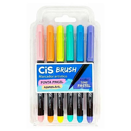 MARCADOR BRUSH C/6 TONS PASTEL CIS