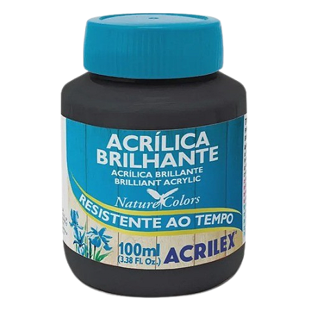 TINTA ACRILICA BRILHANTE 100ML PRETO  ACRILEX