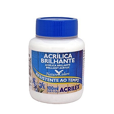 TINTA ACRILICA BRILHANTE 100ML BRANCO ACRILEX
