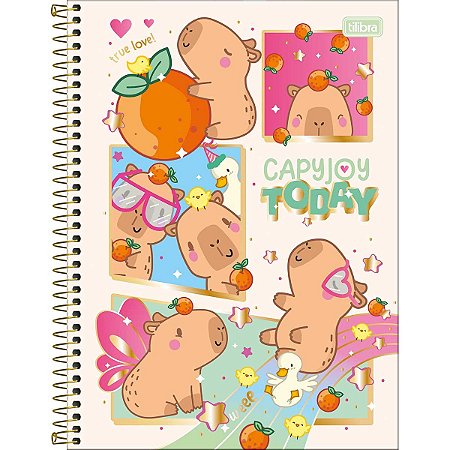 CADERNO UNIVERSITÁRIO CAPIVARA 10M 160F TILIBRA