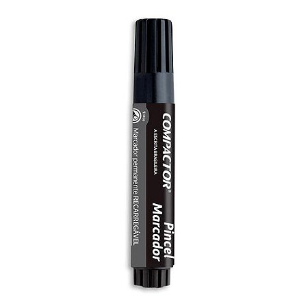 Marcador Permanente Preto Compactor
