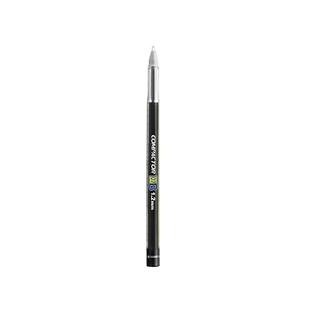 Caneta Esferográfica 1.2mm Preta Compactor