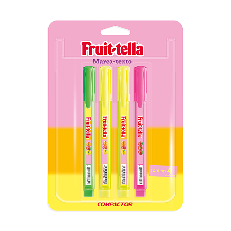 MARCA TEXTO DESTAQ FRUIT-TELLA C/4
