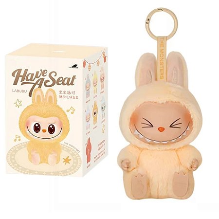 BONECO LABUBU 16cm COM ARGOLA MODELO SURPRESA HAVE A SEAT