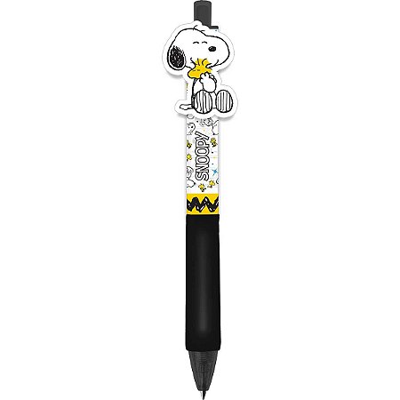 CANETA RETRATIL SNOOPY 0.7MM PRETA