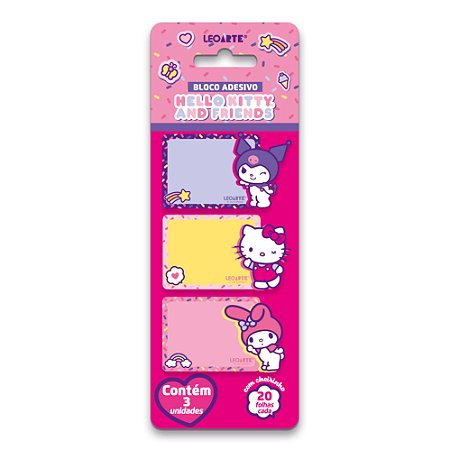 BLOCO ADESIVO PERSONAGENS C/ AROMA DE MAÇA HELLO KITTY